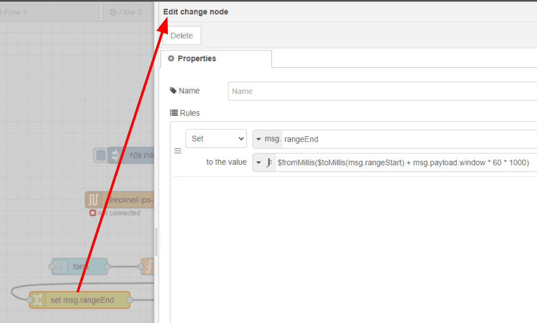 "Screenshot of the change node properties tab"